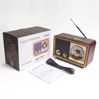 Радиоприемник портативный Сигнал БЗРП РП-324BT коричневый/бежевый USB SD/microSD - Фото 6