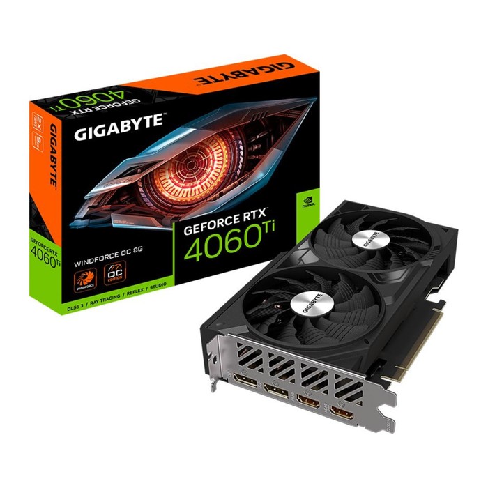 Видеокарта Gigabyte PCI-E 4.0 GV-N406TWF2OC-8GD NVIDIA GeForce RTX 4060TI 8Gb 128bit GDDR6   1033950 - фото 51572591