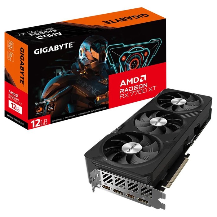 Видеокарта Gigabyte PCI-E 4.0 GV-R77XTGAMING OC-12GD AMD Radeon RX 7700XT 12Gb 192bit GDDR6   103395 - фото 51541406