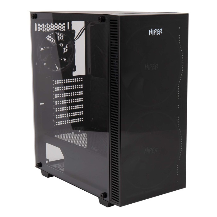 Корпус Hiper BH33 черный без БП ATX 3x120mm 2x140mm 1xUSB2.0 1xUSB3.0 audio bott PSU - фото 51565883