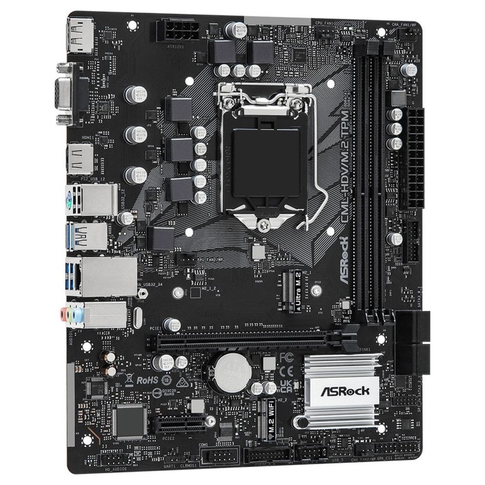 Материнская плата Asrock CML-HDV/M.2 TPM R2.0 Soc-1200 Intel H370 2xDDR4 mATX AC`97 8ch(7.1   103395 - фото 51529718