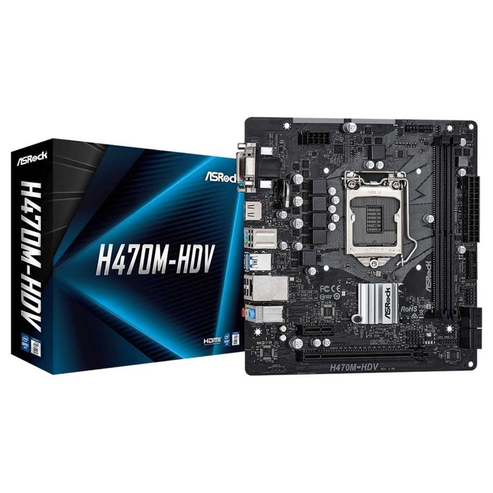 Материнская плата Asrock H470M-HDV Soc-1200 Intel H470 2xDDR4 mATX AC`97 8ch(7.1) GbLAN+VGA   103395 - фото 51529723