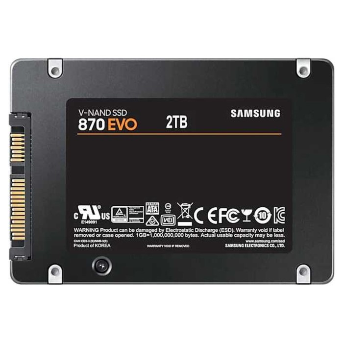 Накопитель SSD Samsung SATA III 2TB MZ-77E2T0BW 870 EVO 2.5" - фото 51616924