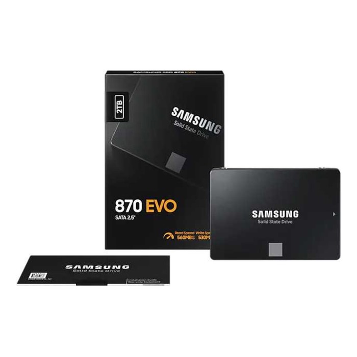 Накопитель SSD Samsung SATA III 2TB MZ-77E2T0BW 870 EVO 2.5" - фото 51616927