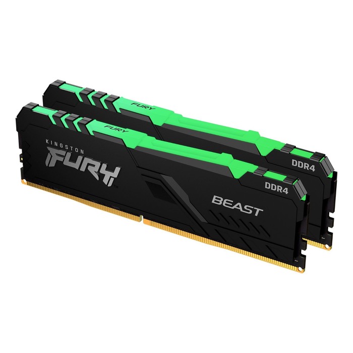 Память DDR4 2x16GB 2666MHz Kingston KF426C16BB12AK2/32 Fury Beast RGB RTL Gaming PC4-21300   1033973 - фото 51529897