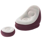 Надувное кресло + пуфик Crusier, 121 х 100 х 86 см, 54 х 54 х 26 см, цвета МИКС, 75053 Bestway - Фото 3