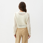 Джемпер женский MIST "Cетка", р. L, молочный - фото 807280665