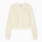 Джемпер женский MIST "Cетка", р. L, молочный - фото 807280669