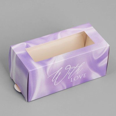 Коробка для макарун, кондитерская упаковка «Шёлк», 12 х 5.5 х 5.5 см