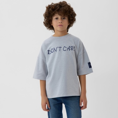 Футболка детская MINAKU, серая, рост 158 см