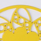 Салфетка ХВ "Цветок", для сервировки, цвет желтый, фетр, 18 см х 18 см - Фото 4