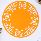Салфетка ХВ "Зайцы", для сервировки, цвет оранжевый, фетр, 28 см х 28 см - Фото 2