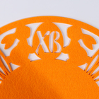 Салфетка ХВ "Зайцы", для сервировки, цвет оранжевый, фетр, 28 см х 28 см - Фото 4