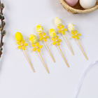 Шпажки на пасху «Яйцо», жёлтый, набор 6 шт. - Фото 3