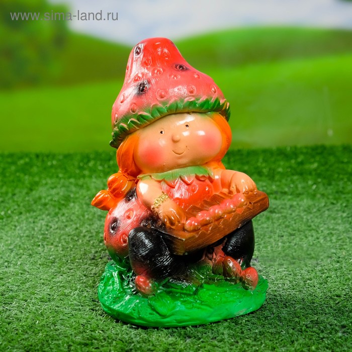 Садовая фигура "Клубничка со счетами" 12х12х20см - Фото 1