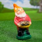 Садовая фигура "Гном с деньгами" 10х15х17см микс - Фото 4