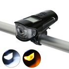 Фонарь велосипедный передний аккумуляторный, водонепроницаемый, 4 режима, сигнал, спидометр - Фото 1