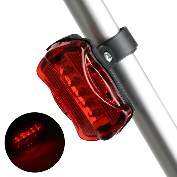 Фонарь велосипедный, 8 лм, 0.3 Вт, LED, 7 режимов, 2 ААА - фото 1905128013