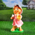 Садовая фигура "Гном в шляпке с ситом" 10х18х37см микс - Фото 4