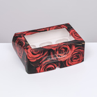 Упаковка на 6 капкейков с окном , "Розы", 25 х 17 х 10 см - Фото 2
