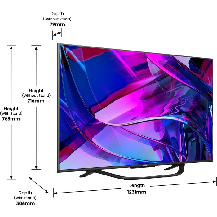 Телевизор LED Hisense 55" 55U7KQ темно-серый 4K Ultra HD 120Hz DVB-T DVB-T2 DVB-C DVB-S DVB   102953 - фото 51544968