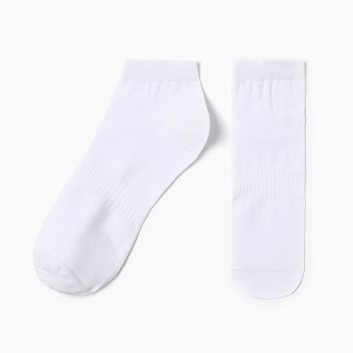 Носки женские укороченные, цвет белый, р-р 23 - Фото 1