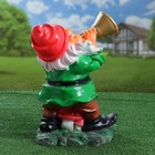 Садовая фигура "Гном с трубой" 22х30х45см - Фото 3