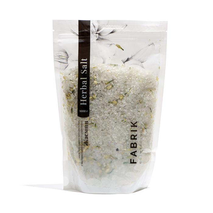 Соль для ванн в пакете Fabrik Cosmetology жасмин, 1000 г - Фото 1