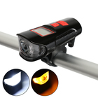 Фонарь велосипедный передний аккумуляторный, водонепроницаемый, 4 режима, сигнал, спидометр - Фото 1