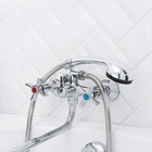 Смеситель для ванны "РМС" SL118-140, двухвентильный, душевой набор, цинк, хром - Фото 3