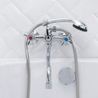 Смеситель для ванны "РМС" SL118-140, двухвентильный, душевой набор, цинк, хром - Фото 4