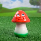 Садовая фигура "Грибок глазастый" маленький 5х9х16см - Фото 1