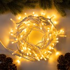 УЦЕНКА Гирлянда «Нить» 10 м, IP65, УМС, белая каучуковая нить, 100 LED, свечение тёплое белое, 220 В - Фото 5