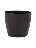 УЦЕНКА Горшок для цветов "Ротанг", БЕЗ ПОДДОНА, 4,7 л, цвет коричневый - Фото 2