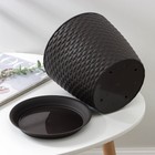 УЦЕНКА Горшок для цветов "Ротанг", БЕЗ ПОДДОНА, 4,7 л, цвет коричневый - Фото 3