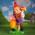 Садовая фигура "Гном с грибами" 30х18х56 см - Фото 4