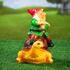Садовая фигура "Гном на черепахе" 21х27х29см МИКС - Фото 11