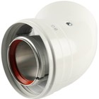 Элемент дымохода Baxi, отвод коаксиальный, d=60/100 мм, 45°, Luna/Eco/Nuvola, KHG, New - Фото 1