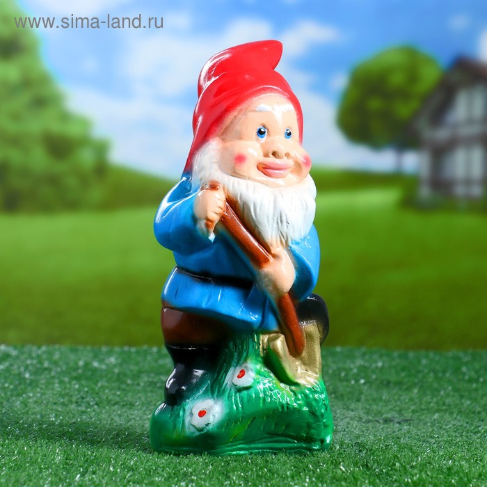 Садовая фигура "Гном-землекоп" 25см - Фото 1