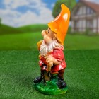 Садовая фигура "Гном с лопатой и полотенцем", 12х15х30см, МИКС - Фото 2
