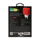 Сетевое зарядное устройство More choice NC46, 2 USB, 2.4 А, красный 10327414 - фото 13401178