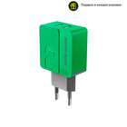Сетевое зарядное устройство More choice NC46, 2 USB, 2.4 А, зеленый - фото 12300066