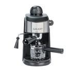 Кофеварка Galaxy LINE GL 0753, рожковая, 900 Вт, 0.24 л, капучинатор, чёрно-серебристая - фото 8961520