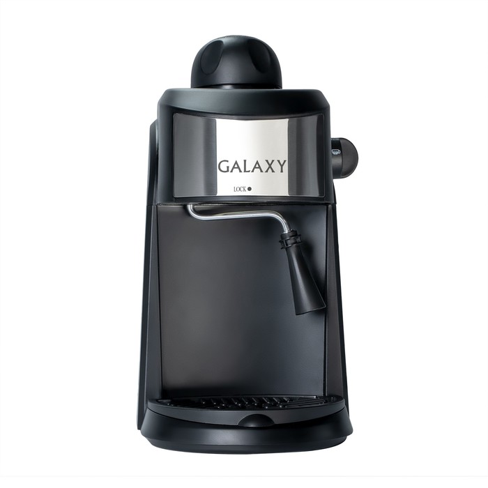 Кофеварка Galaxy LINE GL 0753, рожковая, 900 Вт, 0.24 л, капучинатор, чёрно-серебристая