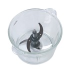 Измельчитель Galaxy LINE GL 2355, стекло, 400 Вт, 1.5 л, серебристо-чёрный - фото 51530341