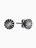 Серьги металл «Пусеты» стальные, грани, цвет чёрный - Фото 1