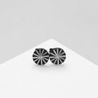 Серьги металл «Пусеты» стальные, грани, цвет чёрный - Фото 2