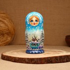 Матрёшка «Зима», голубая, 5 кукольная, люкс - фото 9073799