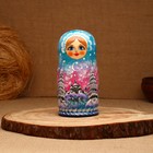Матрёшка «Зима», голубая, 5 кукольная, люкс - фото 4499319