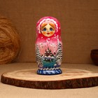 Матрёшка «Зима»,розовая, 5 кукольная, люкс - фото 9073808